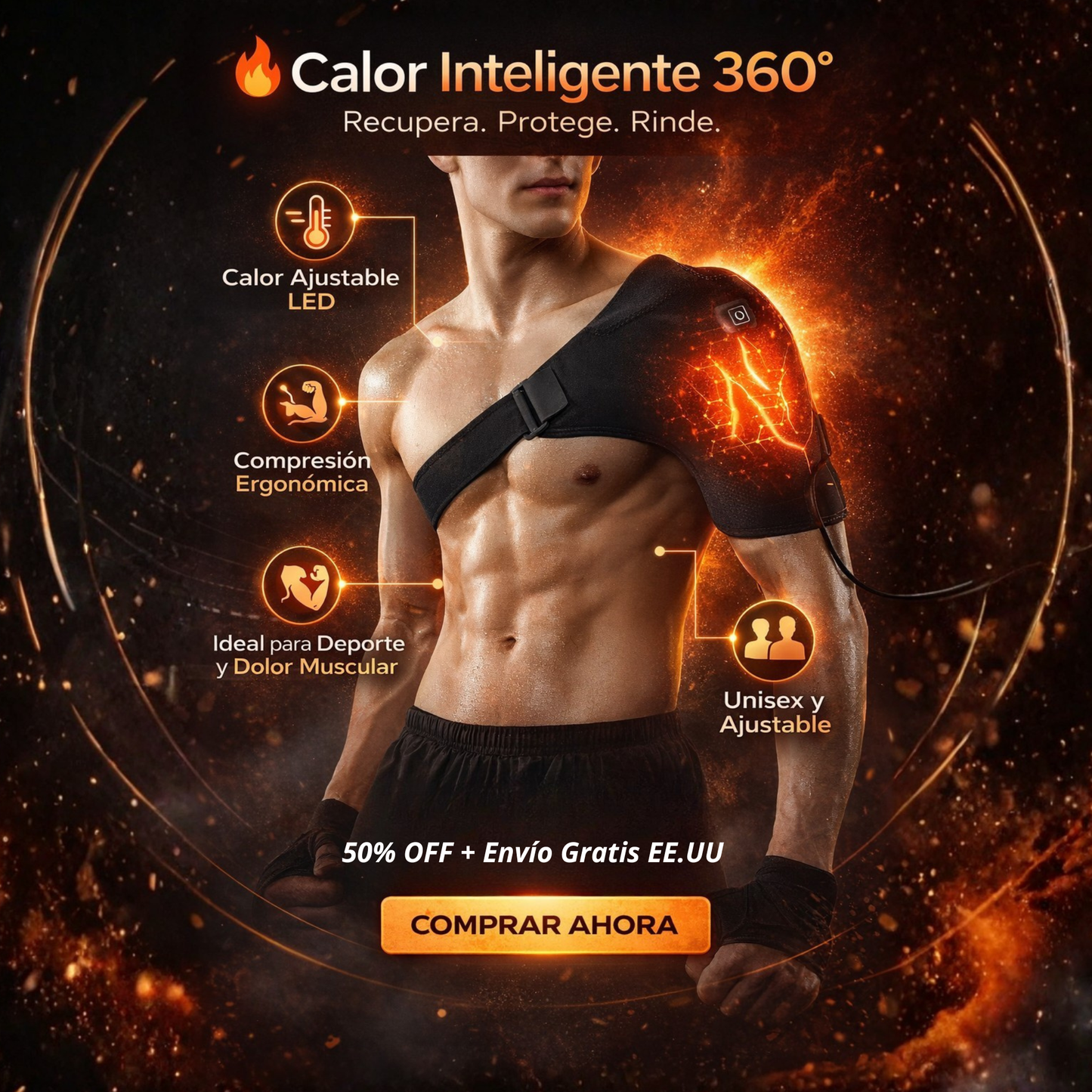 Cinturón de masaje eléctrico para hombros